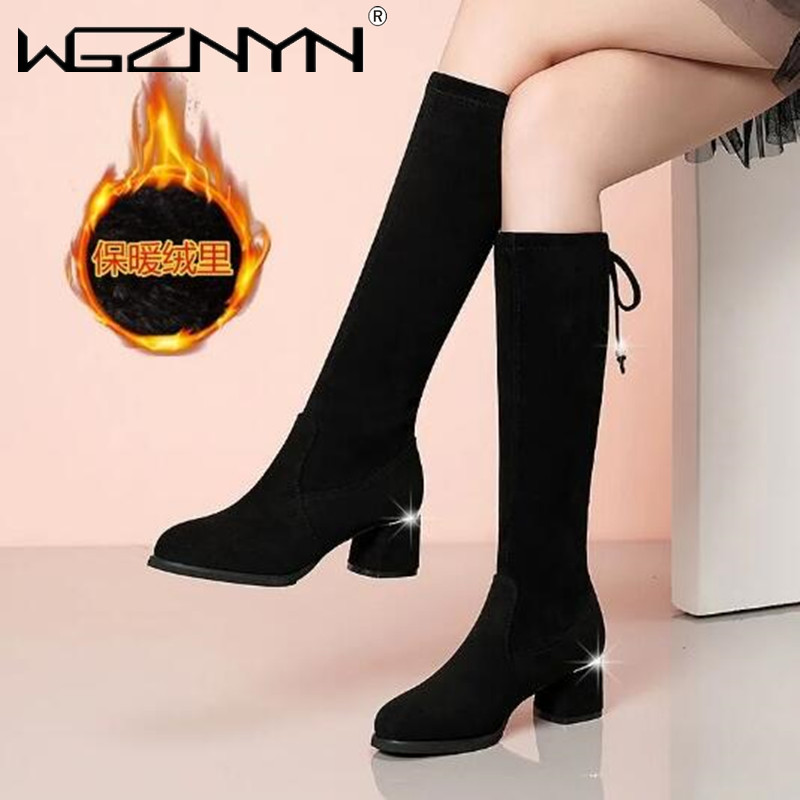 Knee High Boots Women - Women Autumn Winter Black Knee Boots