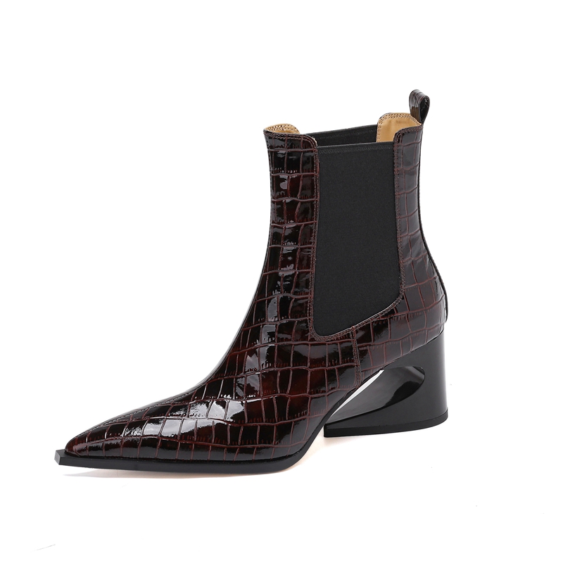 Women's new leather embossed p - đánh giá và giá Women'S Shoes Chelsea