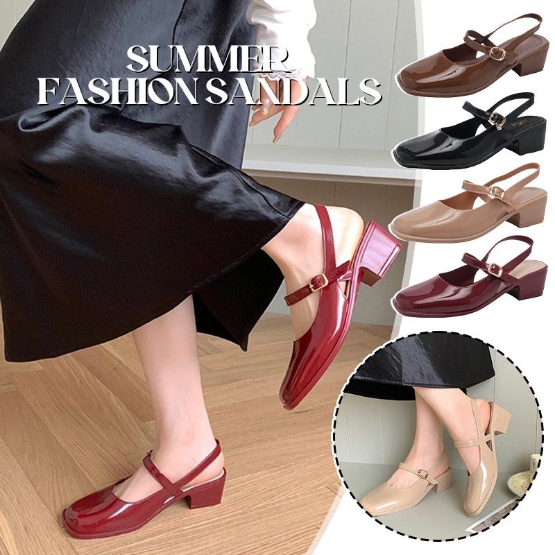 Women's Sandals Summer 2025 Sq - đánh giá và giá Square Toe Mule