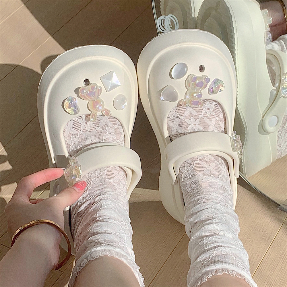Sweet Rhinestone Mary Jane San - đánh giá và giá Thong Flat Sandal