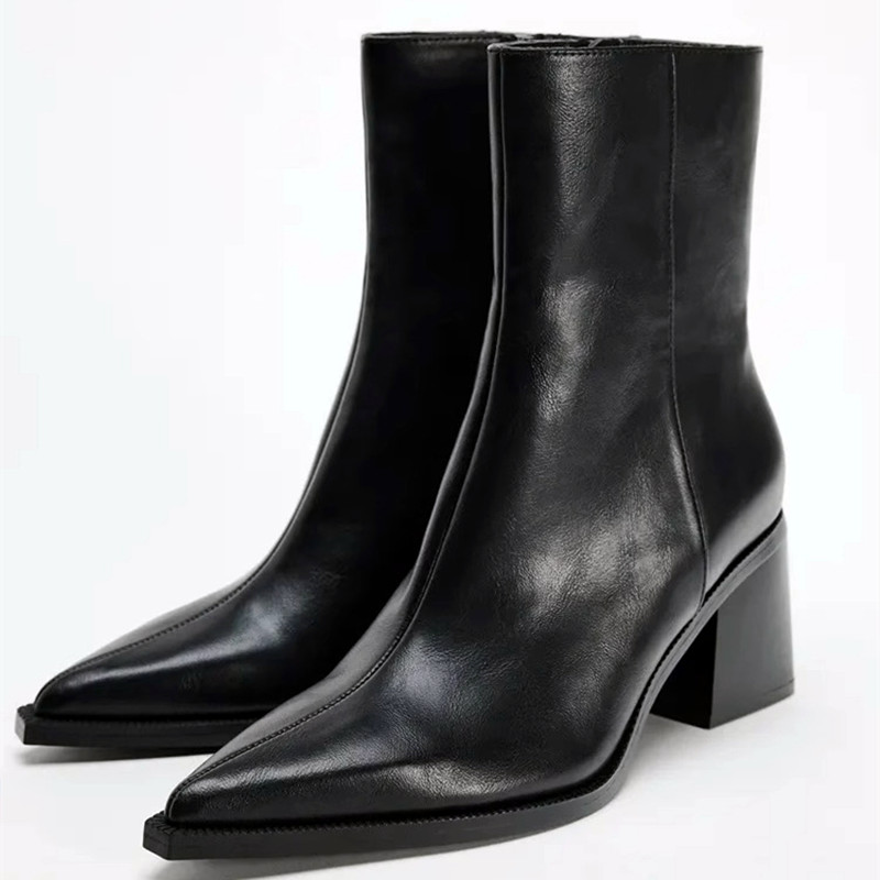 Chunky Heel Soft Leather Chels - đánh giá và giá Women'S Shoes Chelsea