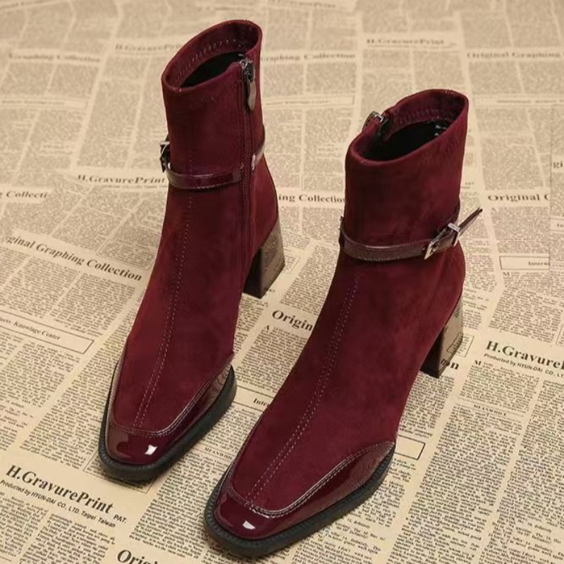 Autumn New Suede Short Boots 2 - đánh giá và giá Women'S Shoes Chelsea