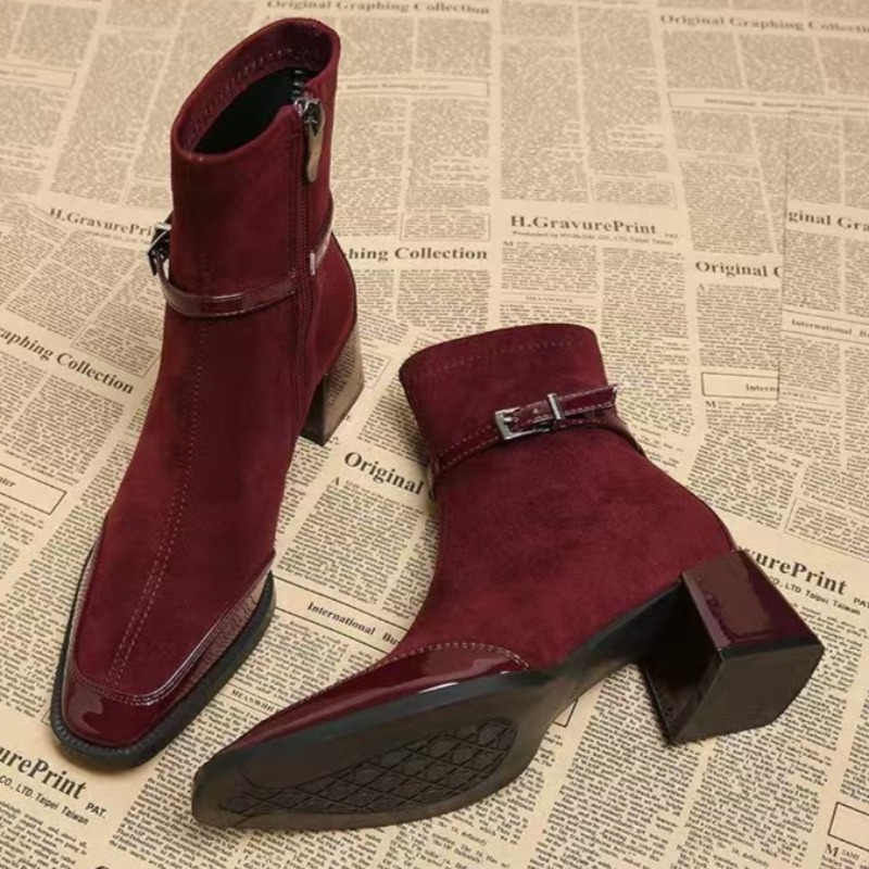 Autumn New Suede Short Boots 2 - đánh giá và giá Women'S Shoes Chelsea