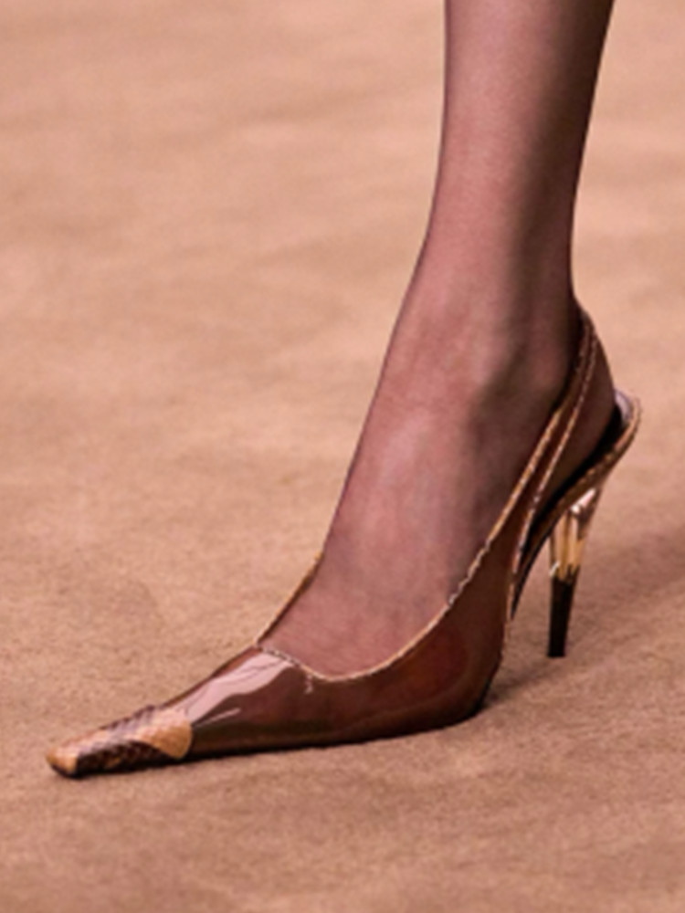 2026 Summer New Transparent Sq - đánh giá và giá Metallic Heel Sandal