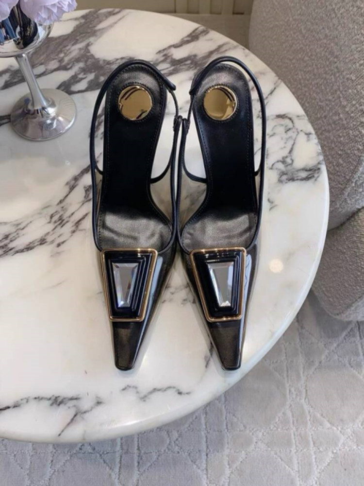 2026 Summer New Transparent Sq - đánh giá và giá Metallic Heel Sandal