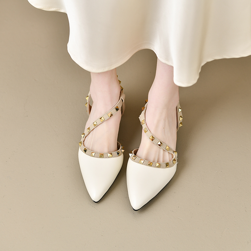 Women Shiny Back Buckle Strap  - đánh giá và giá Metallic Heel Sandal
