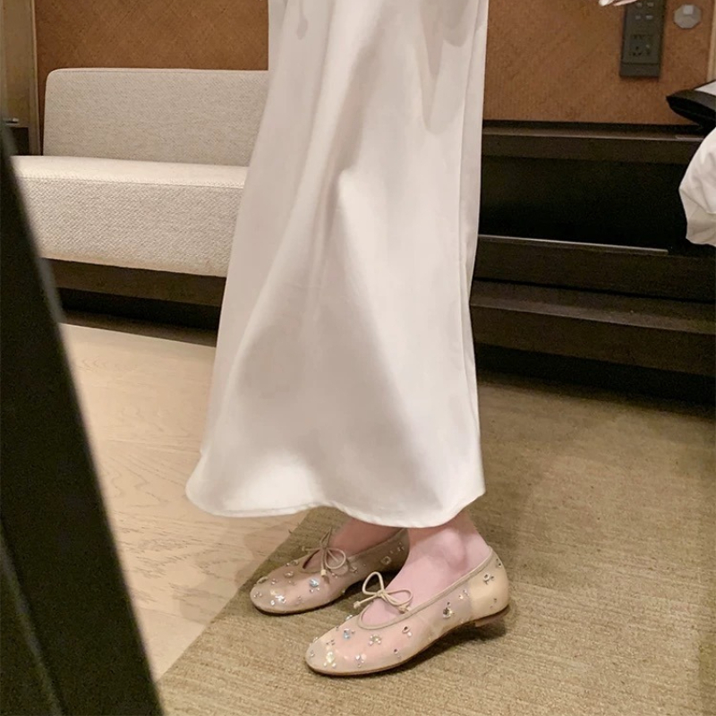 Diamond Luxury Mesh Mules Sand - đánh giá và giá Shoes For Women Flats