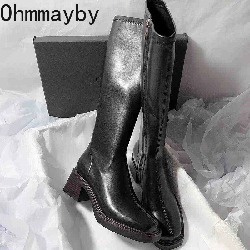 Vintage Thick Heel Women Knee  - đánh giá và giá Knee High Boots Women
