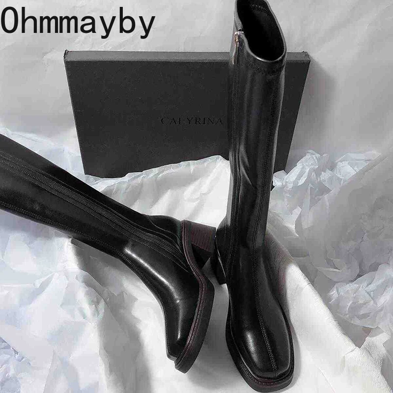 Vintage Thick Heel Women Knee  - đánh giá và giá Knee High Boots Women