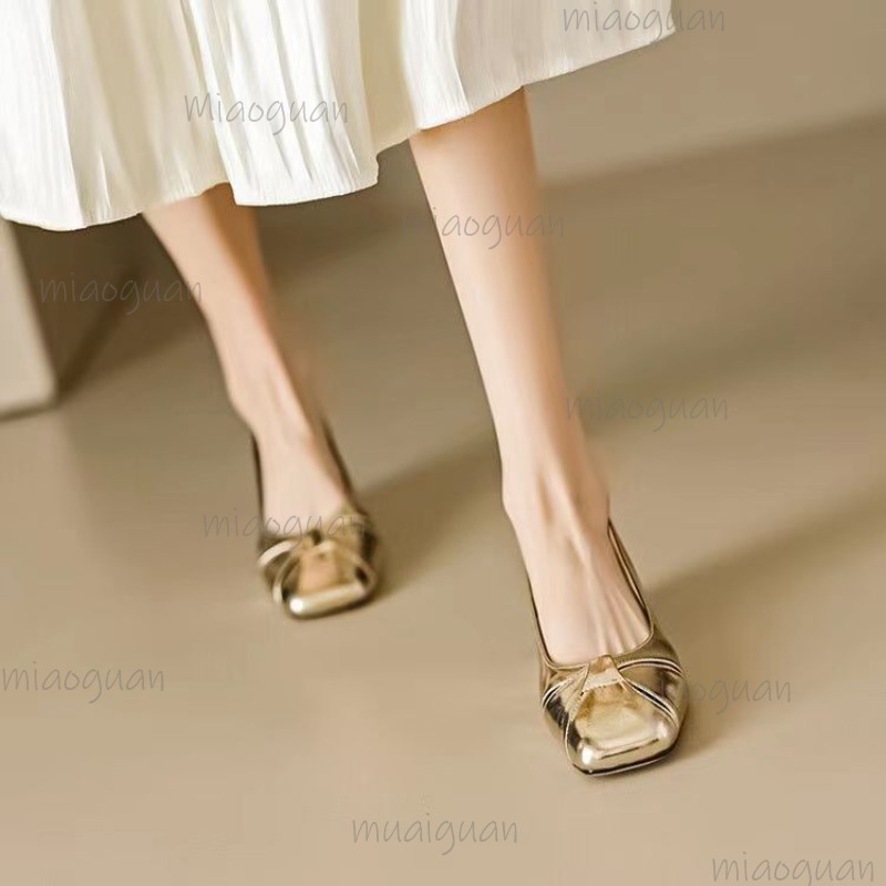 Cover Toe Low Heel Pumps Women - đánh giá và giá Square Toe Mule