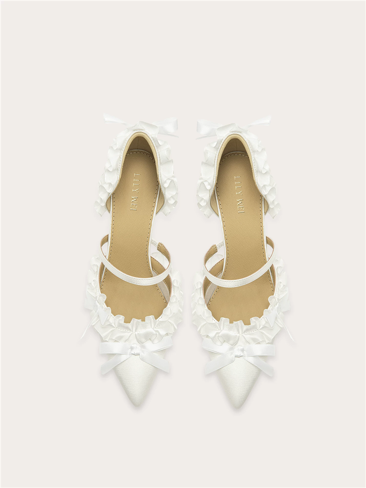 Spring pointed hollow ribbon w - đánh giá và giá Wide Fit Heels