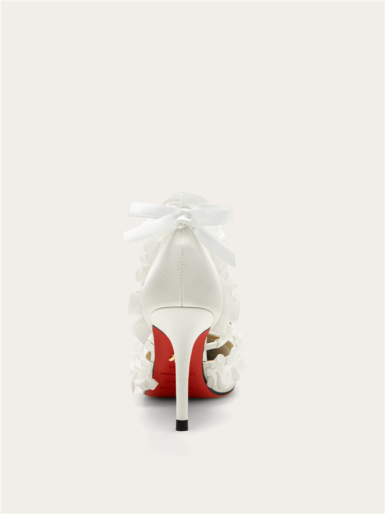 Spring pointed hollow ribbon w - đánh giá và giá Wide Fit Heels
