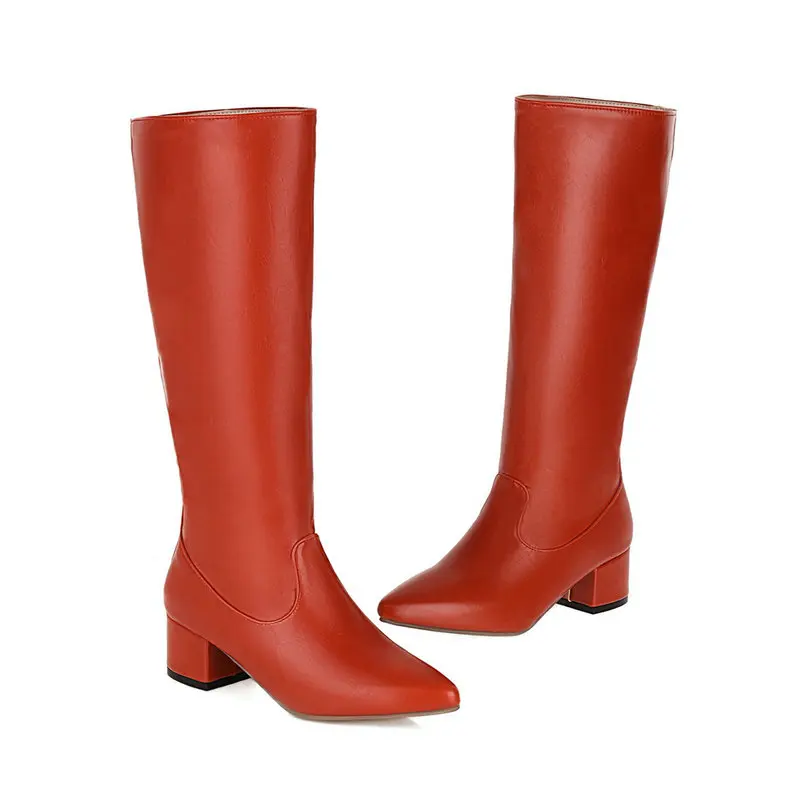 Soft PU Leather Red White Poin - đánh giá và giá Wide Fit Heels