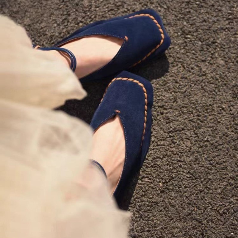 Retro Square-toe Shallow-mouth - đánh giá và giá Slingback Pumps Women