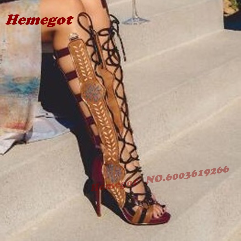 Bohemian Embroidered Gladiator - đánh giá và giá Knee High Boots Women