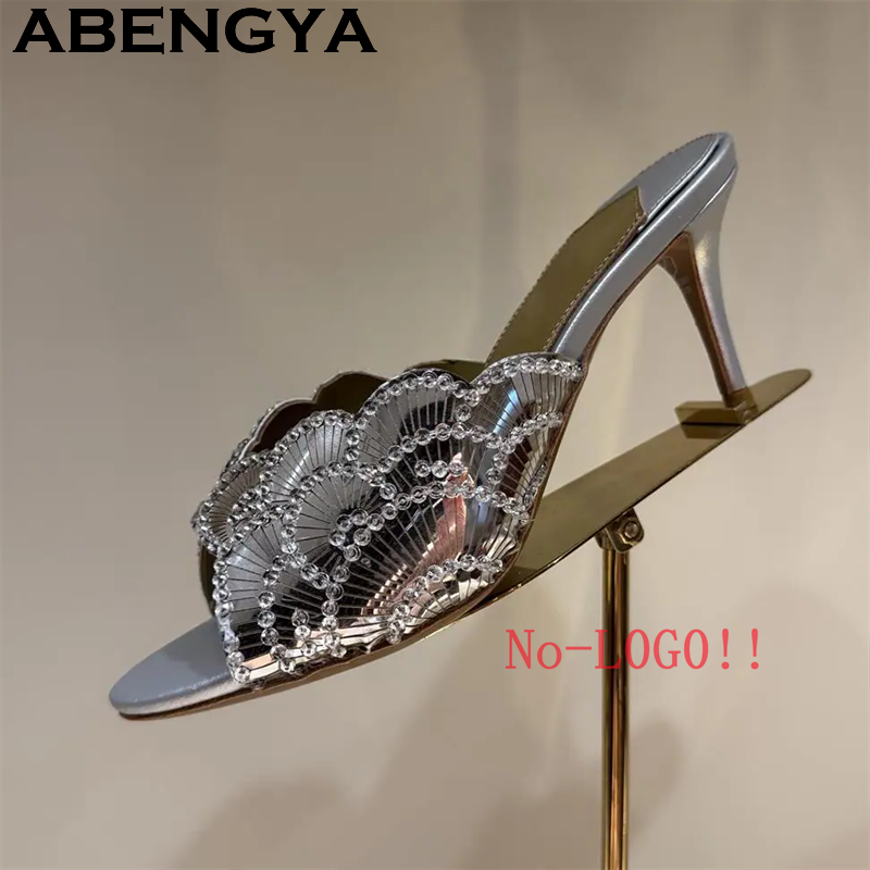 2026 Summer Trendy New Shiny F - đánh giá và giá Metallic Heel Sandal