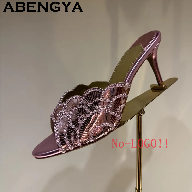 2026 Summer Trendy New Shiny F - đánh giá và giá Metallic Heel Sandal