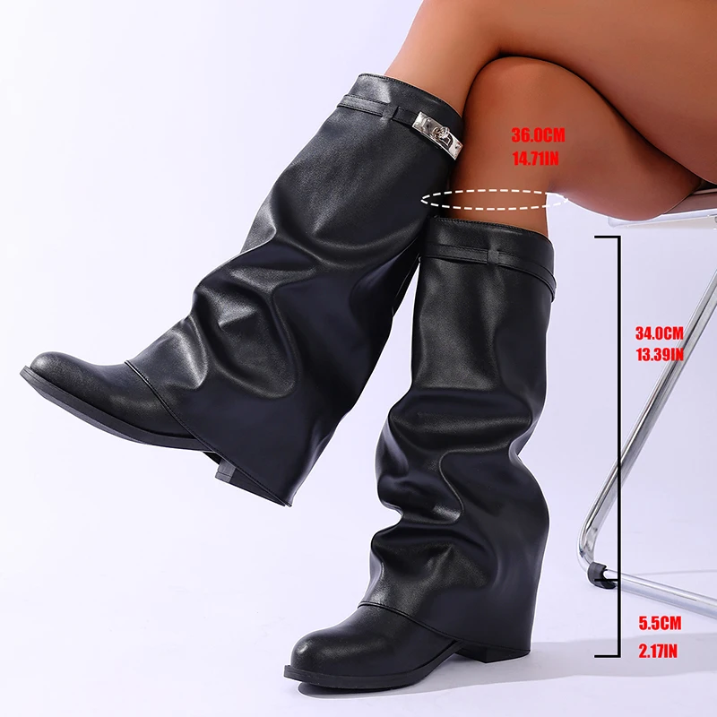 Brand Design Black Pu Leather  - đánh giá và giá Wide Fit Heels