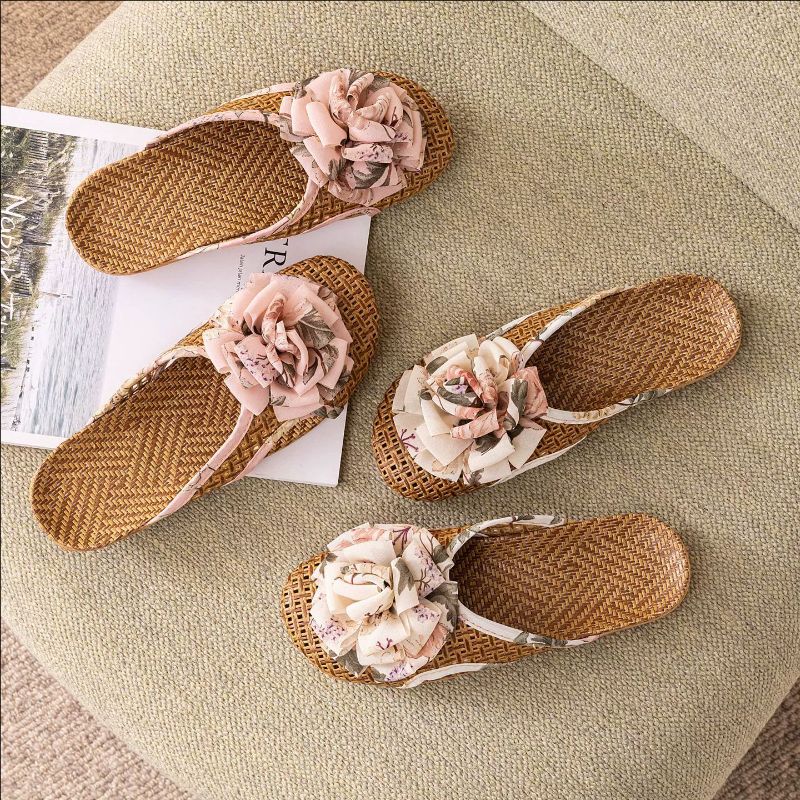 Summer Rattan Floor Slippers F - đánh giá và giá Women Shoes On Sale