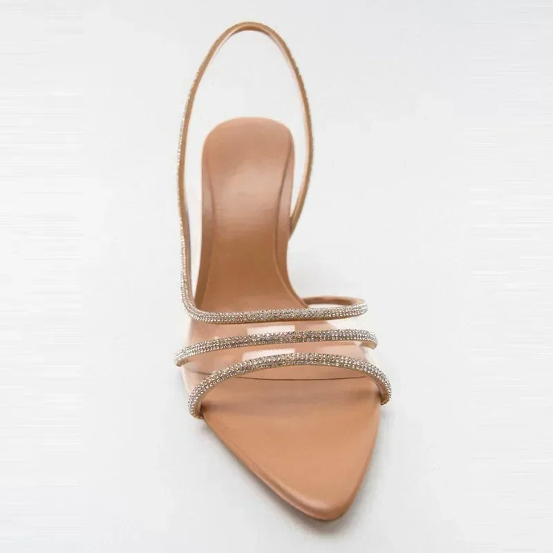 Luxury Rhinestone Strap PVC Sl - đánh giá và giá Metallic Heel Sandal