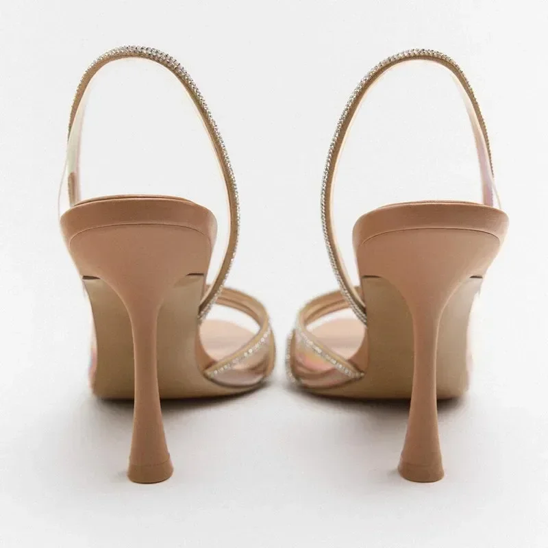 Luxury Rhinestone Strap PVC Sl - đánh giá và giá Metallic Heel Sandal