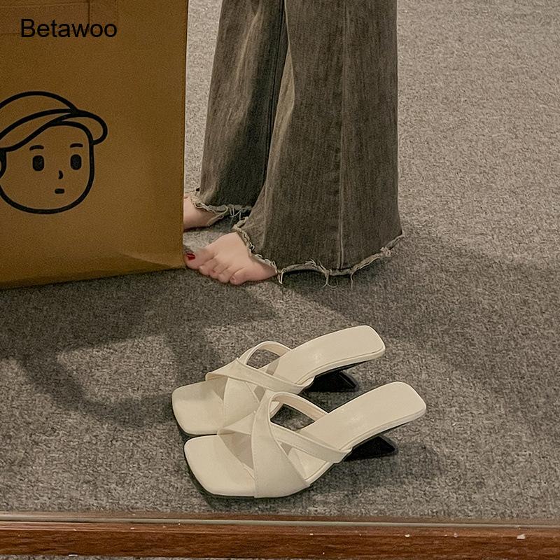 Women's Curved Block Heel Mule - đánh giá và giá Square Toe Mule