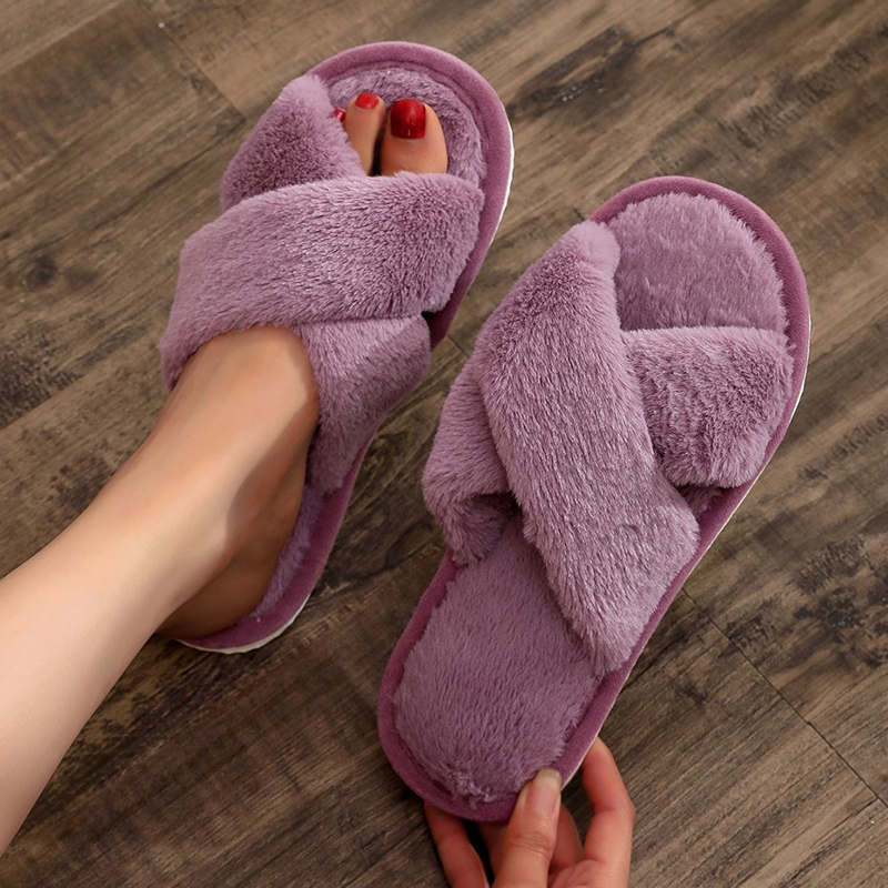 Autumn Winter Fluffy Fur Slipp - đánh giá và giá Women Shoes On Sale