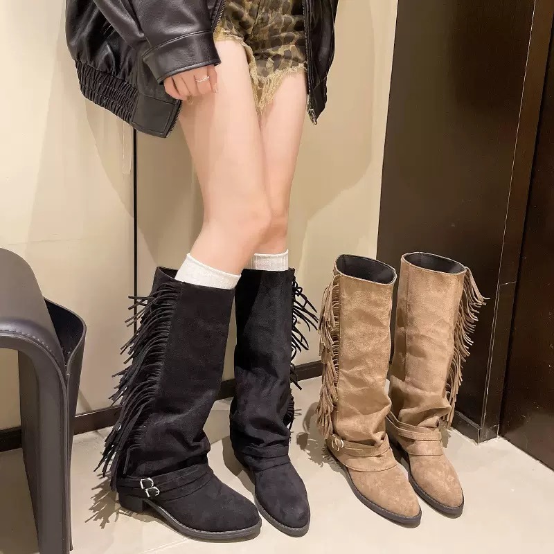 Women Knee-high Boots Tassel D - đánh giá và giá Women'S Shoes Chelsea