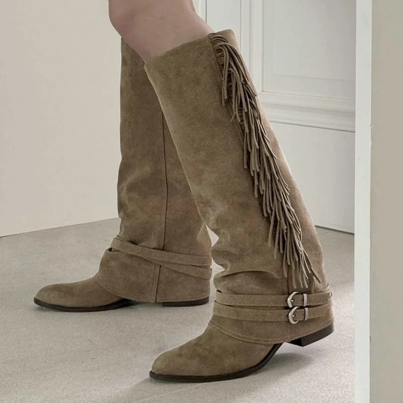 Women Knee-high Boots Tassel D - đánh giá và giá Women'S Shoes Chelsea