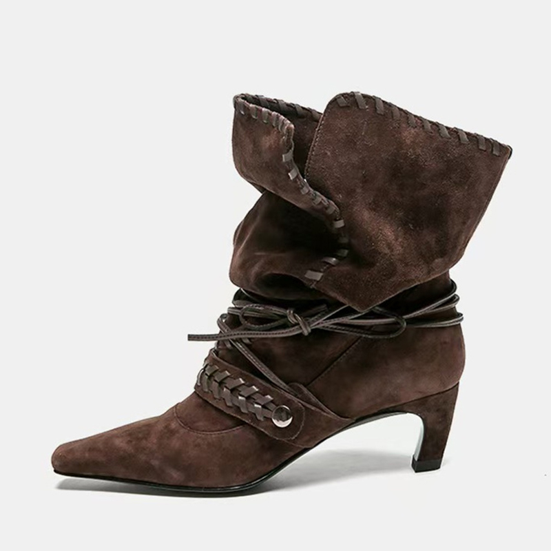 Liyke Autumn Winter Brown Sued - đánh giá và giá Women'S Shoes Chelsea