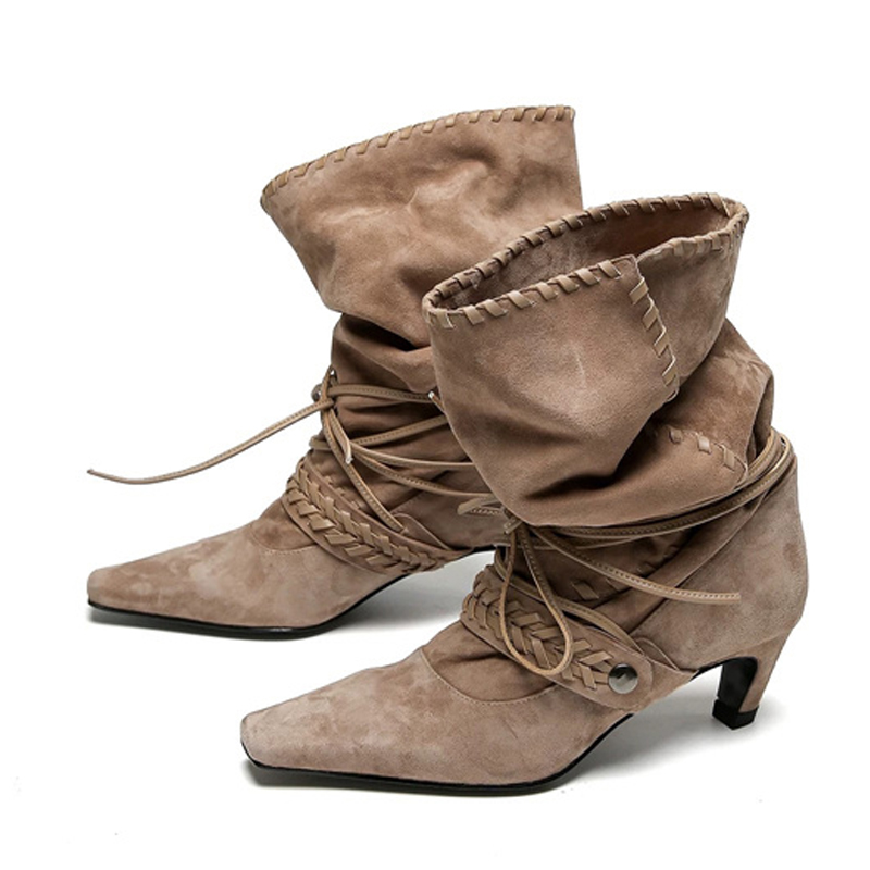 Liyke Autumn Winter Brown Sued - đánh giá và giá Women'S Shoes Chelsea