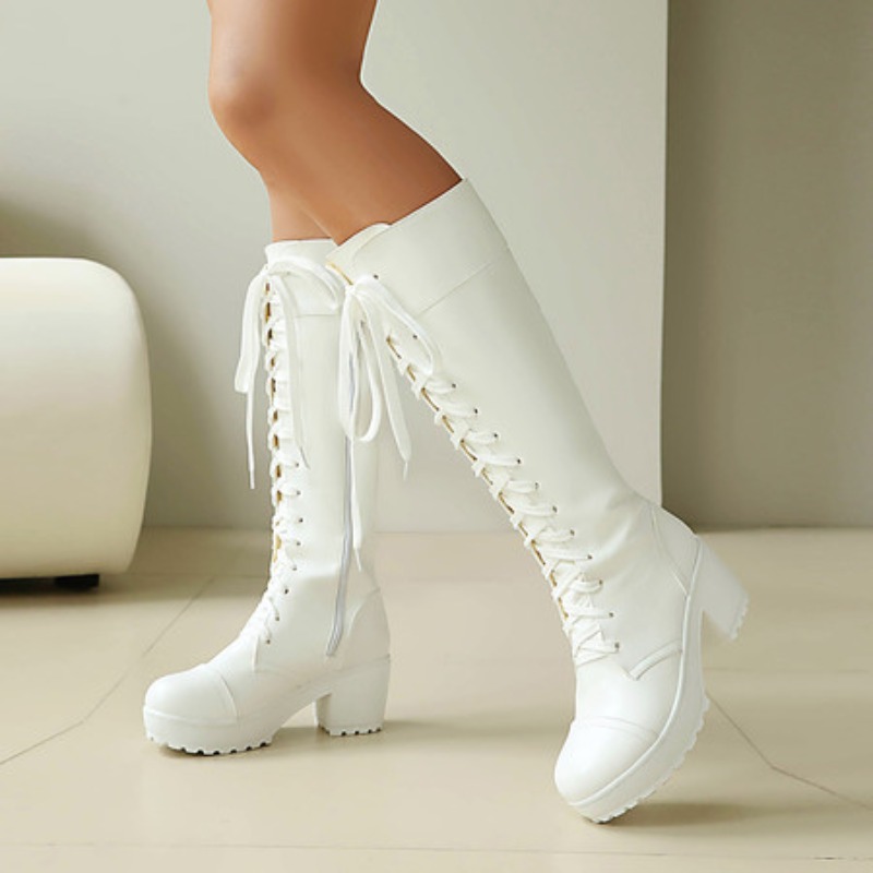 Womens Knee High Lace Up Comba - đánh giá và giá Knee High Boots Women