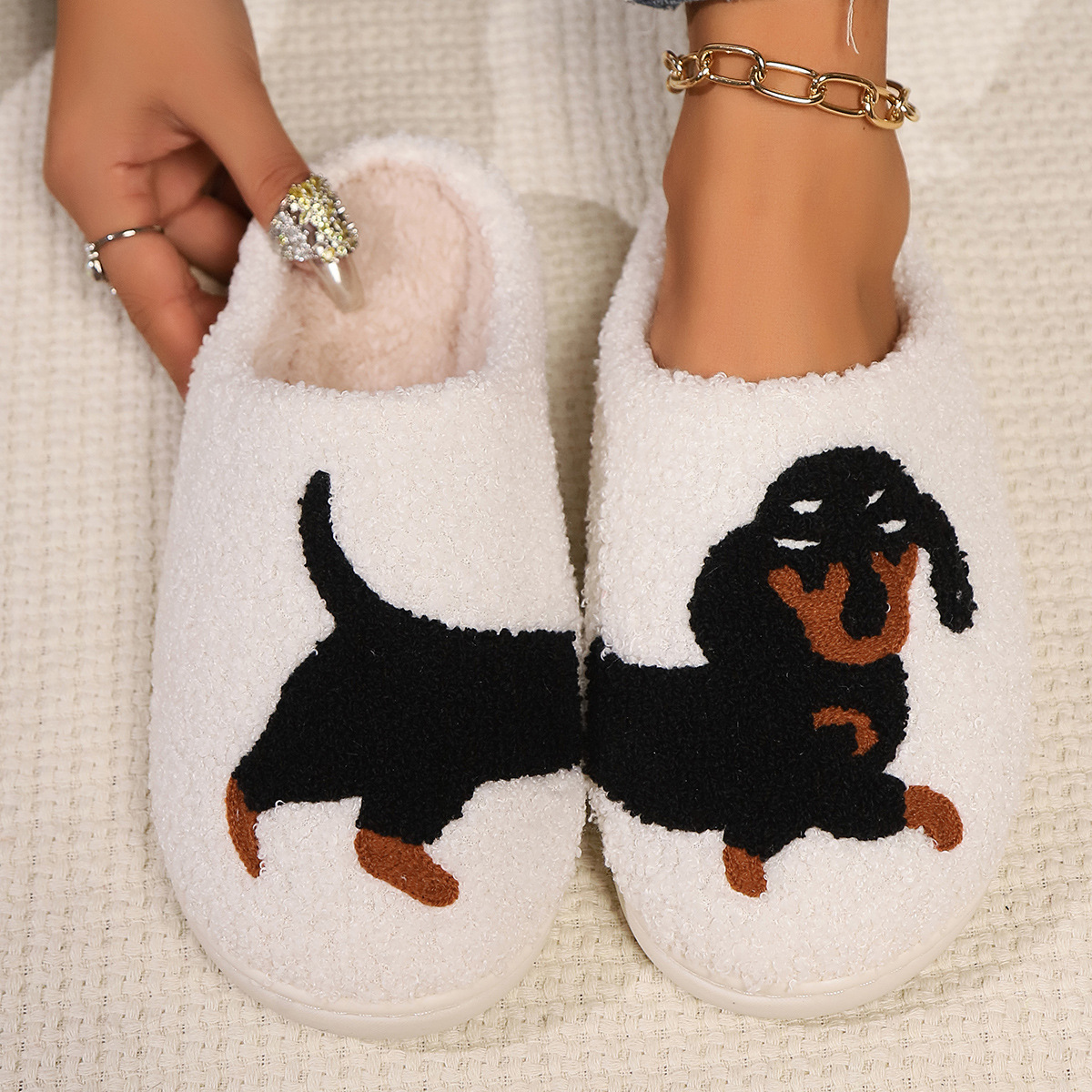 Winter Plush Cute Dachshund Em - đánh giá và giá Women Shoes On Sale